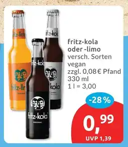 Budni Fritz-kola fritz-kola oder -limo Angebot