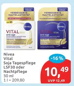 Budni Nivea vital soja tagespflege lsf30 oder nachtpflege Angebot