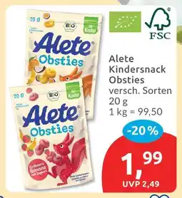 Budni Alete kindersnack obsties Angebot