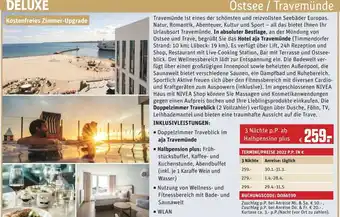 REWE Deluxe Ostsee / Travemünde 3 Nächte p.P. ab Halbpension Plus Angebot