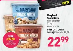 CITTI Markt Maryland Snack Nüsse Angebot