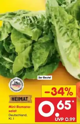 Netto Marken-Discount HEIMAT Mini-Romana-salat Angebot