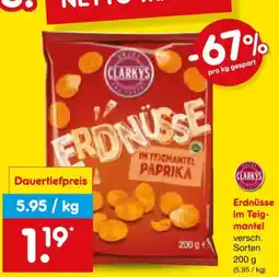 Netto Marken-Discount Clarkys Erdnüsse im Teigmantel Angebot