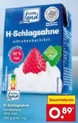 Netto Marken-Discount Gutes Land H-Schlagsahne Angebot