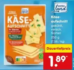 Netto Marken-Discount GUTES Land Käse-Aufschnitt Angebot