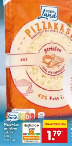 Netto Marken-Discount Gutes Land Pizzakäse gerieben Angebot