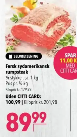 CITTI Markt Fersk sydamerikansk rumpsteak Angebot