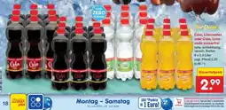Netto Marken-Discount StarDrink Cola, Limonaden oder Cola, Limonade zuckerfrei Angebot