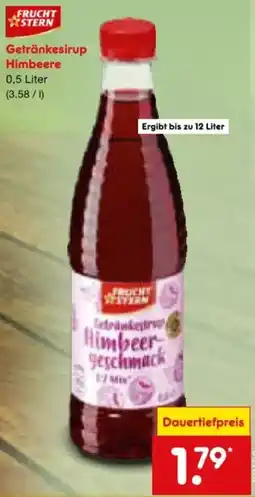 Netto Marken-Discount FRUCHTSTERN Getränkesirup Himbeere Angebot