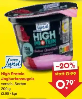 Netto Marken-Discount Gutes Land High Protein Joghurterzeugnis Angebot