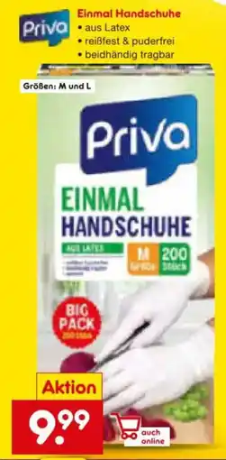 Netto Marken-Discount Priva Einmal Handschuhe Angebot