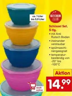 Netto Marken-Discount Kitchen Club Schüssel Set, 5-tlg. Angebot