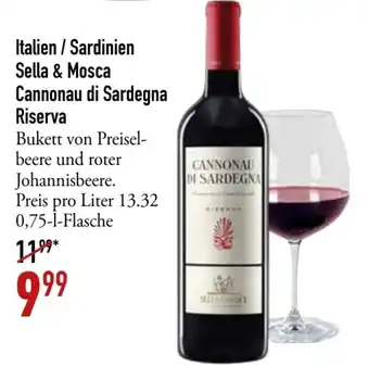 Galeria Markthalle Italien / Sardinien Sella & Mosca Cannonau di Sardegna Riserva 0.75-l-Flasche Angebot