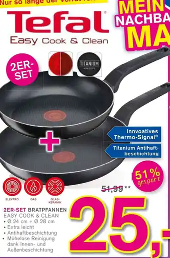 KODi 2er-Set Bratpfannen Easy Cook & Clean Ø 24 cm + Ø 28 cm Angebot