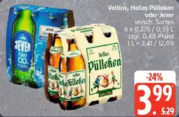 Edeka Veltins, Helles Pülleken oder Jever Angebot