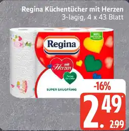 Edeka Regina Küchentücher mit Herzen Angebot
