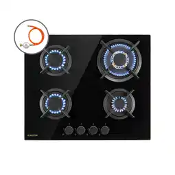 Netto Marken-Discount Goldflame 4 Gaskochfeld 4-flammig Messing-Brenner Glaskeramik schwarz Angebot