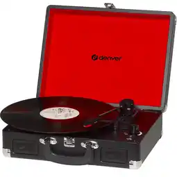 Netto Marken-Discount Denver VPL-120 Plattenspieler, 2x1W Lautsprecher, Koffer, schwarz Angebot