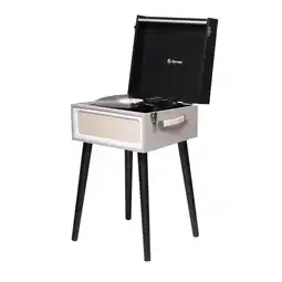 Netto Marken-Discount Denver VPR-250 Plattenspieler–FM-Radio, Bluetooth, USB-Recording, grau Angebot