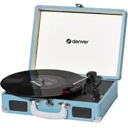 Netto Marken-Discount Denver VPL-120 Plattenspieler, 2x1W Lautsprecher, Koffer, blau Angebot