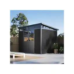 Netto Marken-Discount Weide Gartenhaus Aluminium & WPC Gerätehaus mit Doppeltür 278x218 cm Wetterfest in Anthrazit Angebot