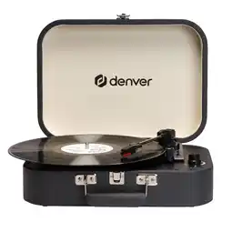 Netto Marken-Discount Denver VPL-130 Plattenspieler mit integriertem Lautsprecher, schwarz Angebot