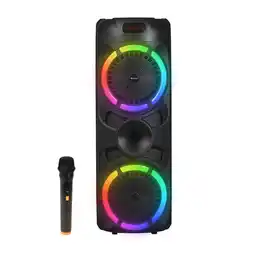 Netto Marken-Discount Denver BPS-459 Bluetooth Party-Lautsprecher–2x 200W, Mikrofon, schwarz Angebot