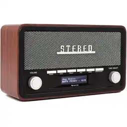 Netto Marken-Discount Denver DAB-18 Retro DAB+ Radio mit Bluetooth und Wecker, dunkles Holz Angebot