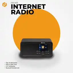 Netto Marken-Discount Denver DIR-200 Internetradio–mit Dual-Alarm-Wecker, Bluetooth, schwarz Angebot