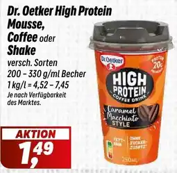 Simmel Dr. Oetker High Protein Mousse, Coffee oder Shake Angebot