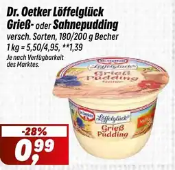 Simmel Dr. Oetker Löffelglück Grieß- oder Sahne pudding Angebot