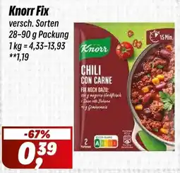 Simmel Knorr Fix Chili con Carne Angebot