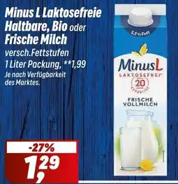 Simmel Minus L Laktosefreie Frische Vollmilch Angebot