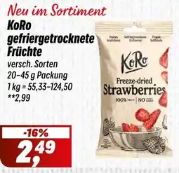 Simmel KoRo gefriergetrocknete Früchte Angebot