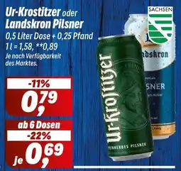 Simmel Ur-Krostitzer oder Landskron Pilsner Angebot