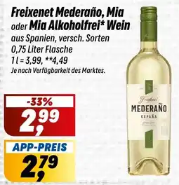 Simmel Freixenet Mederaño, Mia oder Mia Alkoholfrei* Wein Angebot