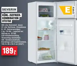 Handelshof SEVERIN KÜHL-/GEFRIER-KOMBINATION DT8760 Angebot
