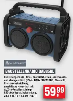 Handelshof soundmaster BAUSTELLENRADIO DAB85BL Angebot