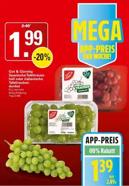 WEZ Gut & Günstig Tafeltrauben Angebot