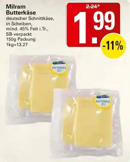 WEZ Milram Butterkäse Angebot