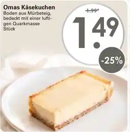 WEZ Omas Käsekuchen Angebot