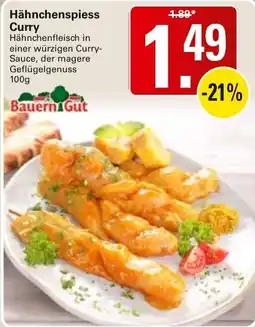 WEZ Hähnchenspiess Curry BauernGut Angebot