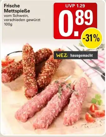 WEZ WEZ hausgemacht Frische Mettspieße Angebot