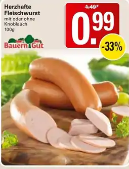 WEZ Herzhafte Fleischwurst BauernGut Angebot