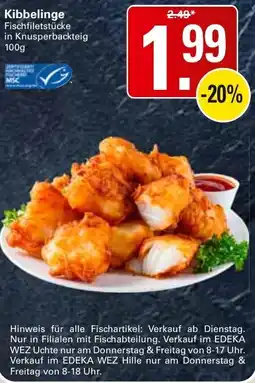 WEZ Kibbelinge Fischfiletstücke in Knusperbackteig Angebot