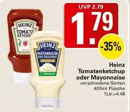 WEZ Heinz Tomatenketchup oder Mayonnaise Angebot