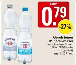 WEZ Gerolsteiner Mineralwasser Angebot