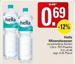 WEZ Hella Mineralwasser Angebot