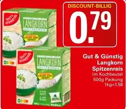 WEZ Gut & Günstig Langkorn Spitzensreis Angebot