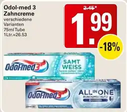 WEZ Odol-med 3 Zahncreme Angebot